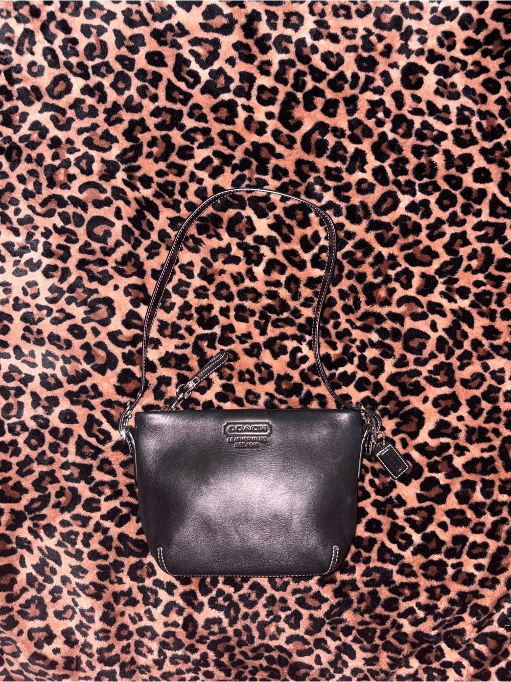 Coach Black Leather Shoulder Bag